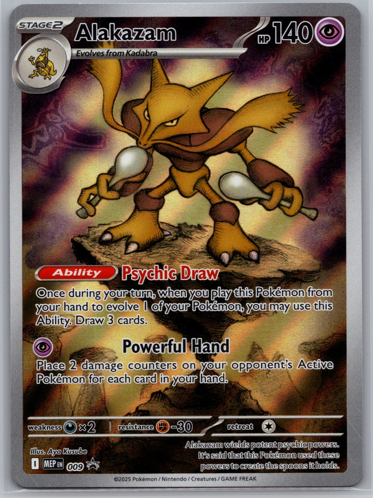 Alakazam 009 Me: Mega Evolution Promo Holo Black Star Promo Pokemon TCG NM