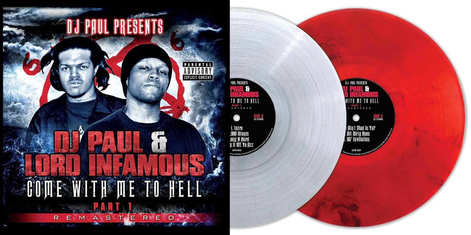 DJ PAUL LORD INFAMOUS - Come w/ Me to Hell (Clear Glitter & Red Smoke Vinyl) NEW