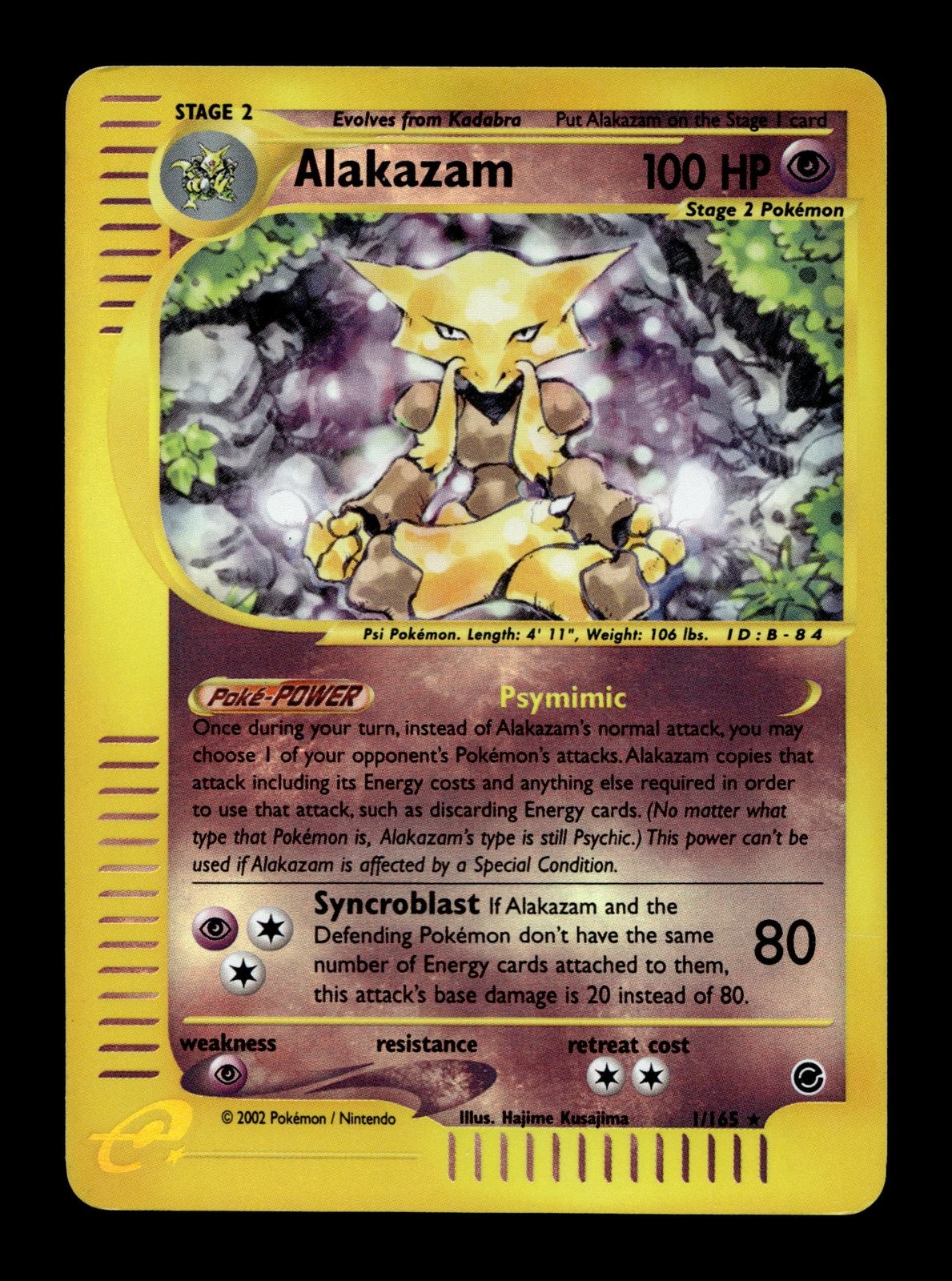 Alakazam (1) Expedition #001 (2002) Reverse Holo HP Pokemon
