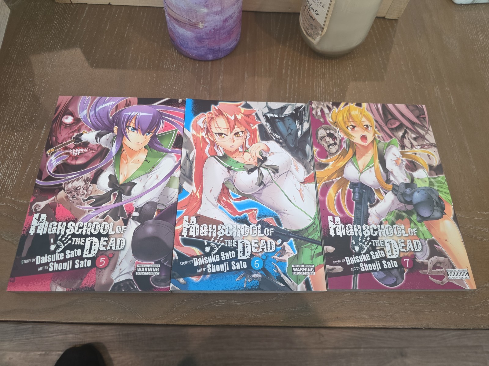 Highschool of the Dead 5, 6 e 7 manga. 5-7 inglese