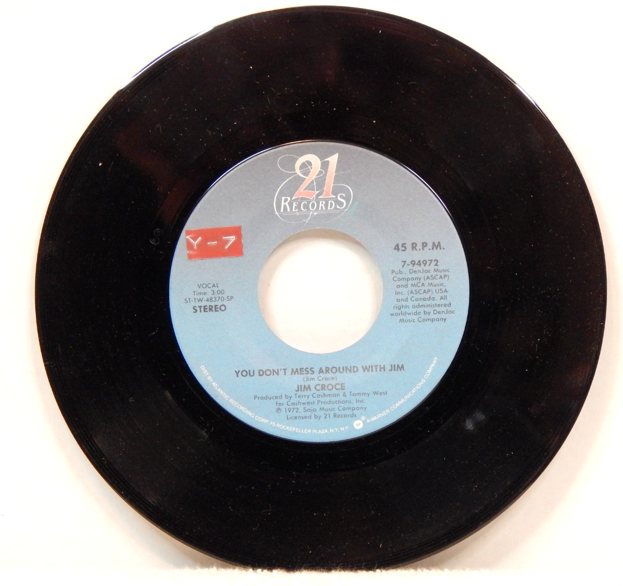 Jim Croce – You Don't Mess Around With Jim / Photographs & Memories 7" Single
