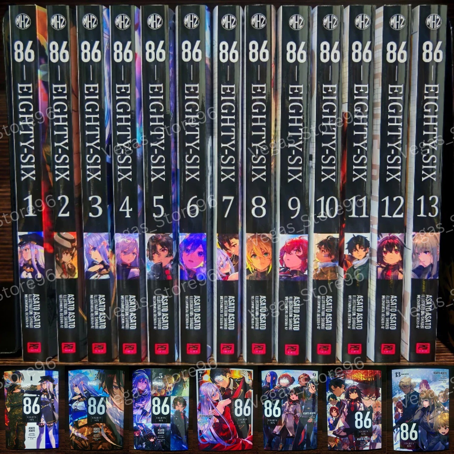 86 Ottantasei light novel vol. inglese Set completo 1-13 di Asato Asato -DHL EXPRESS