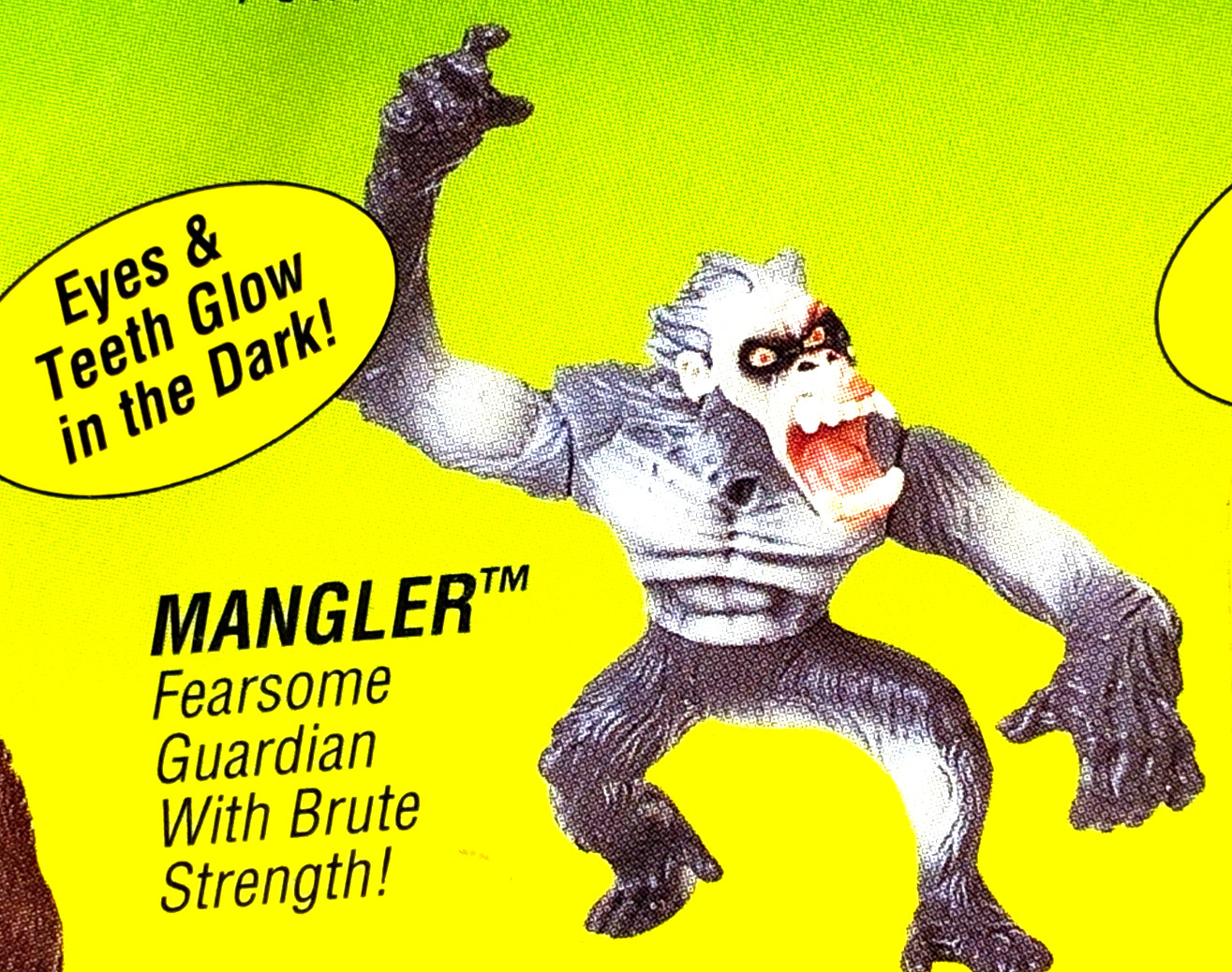 Congo Mangler Action Figure Bagliore nel buio occhi e denti Kenner PP