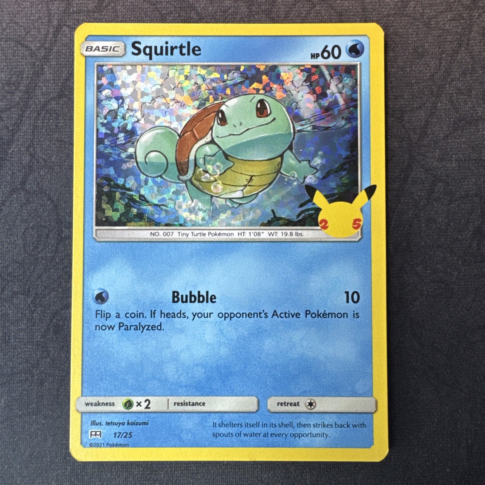Squirtle 017/025 McDonald's 25° Anniversario Holo Pokemon