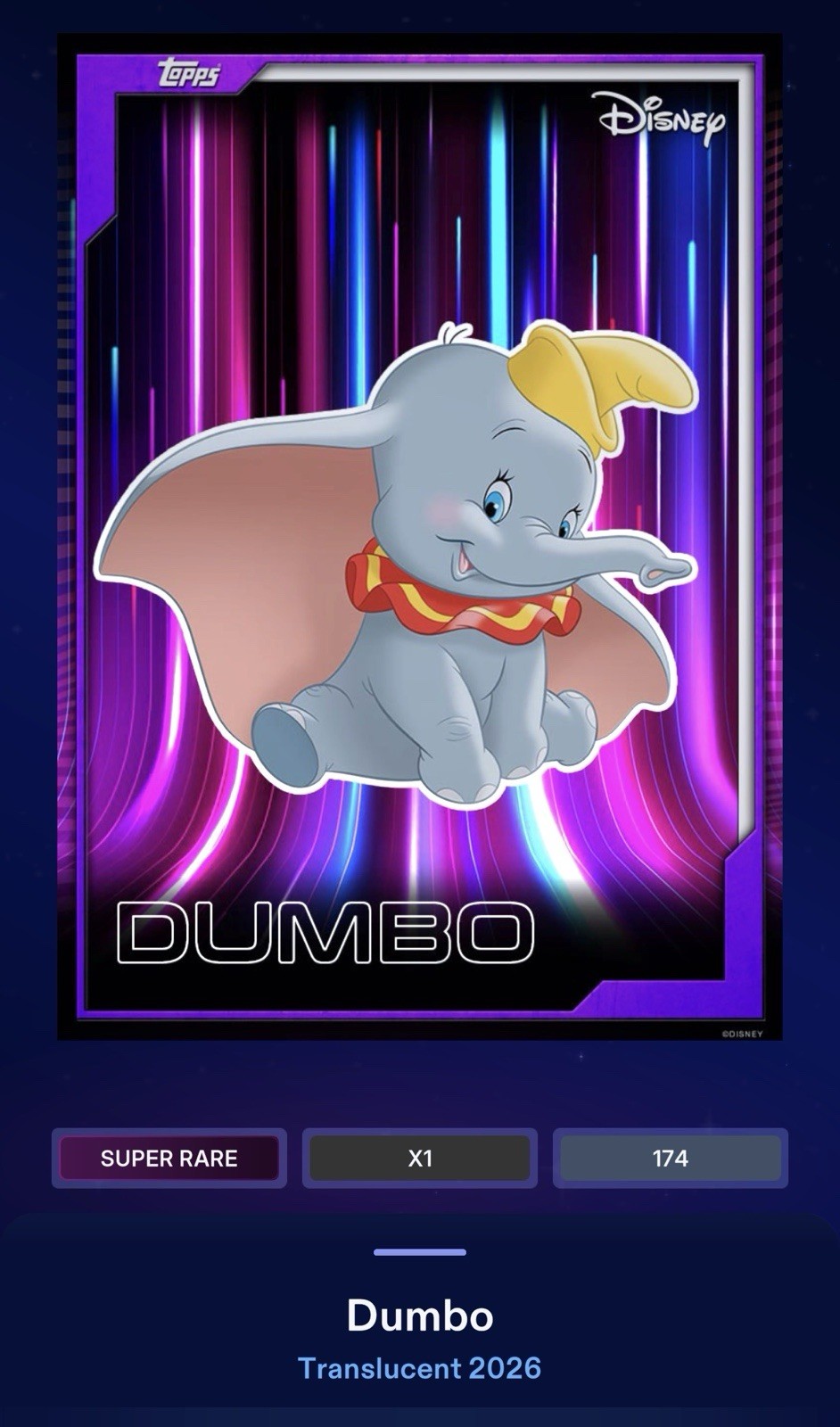 DIGITAL 2026 Topps Disney traslucido Merida sfumato SR lavorazione escl. /87