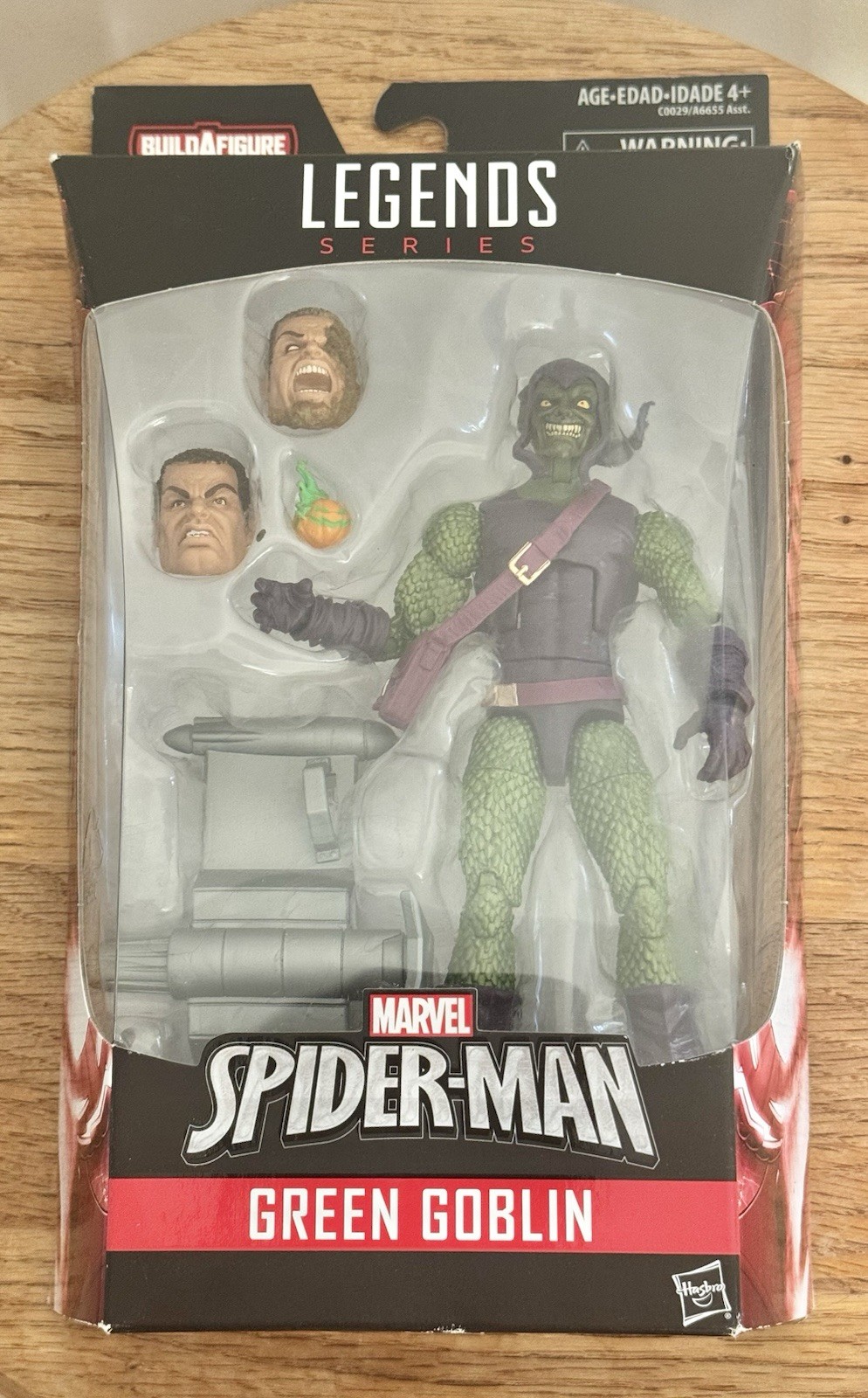 Marvel Legends Green Goblin Spider-Man Modellino Nuovo con scatola Hasbro 2016 *Vedi descrizione*