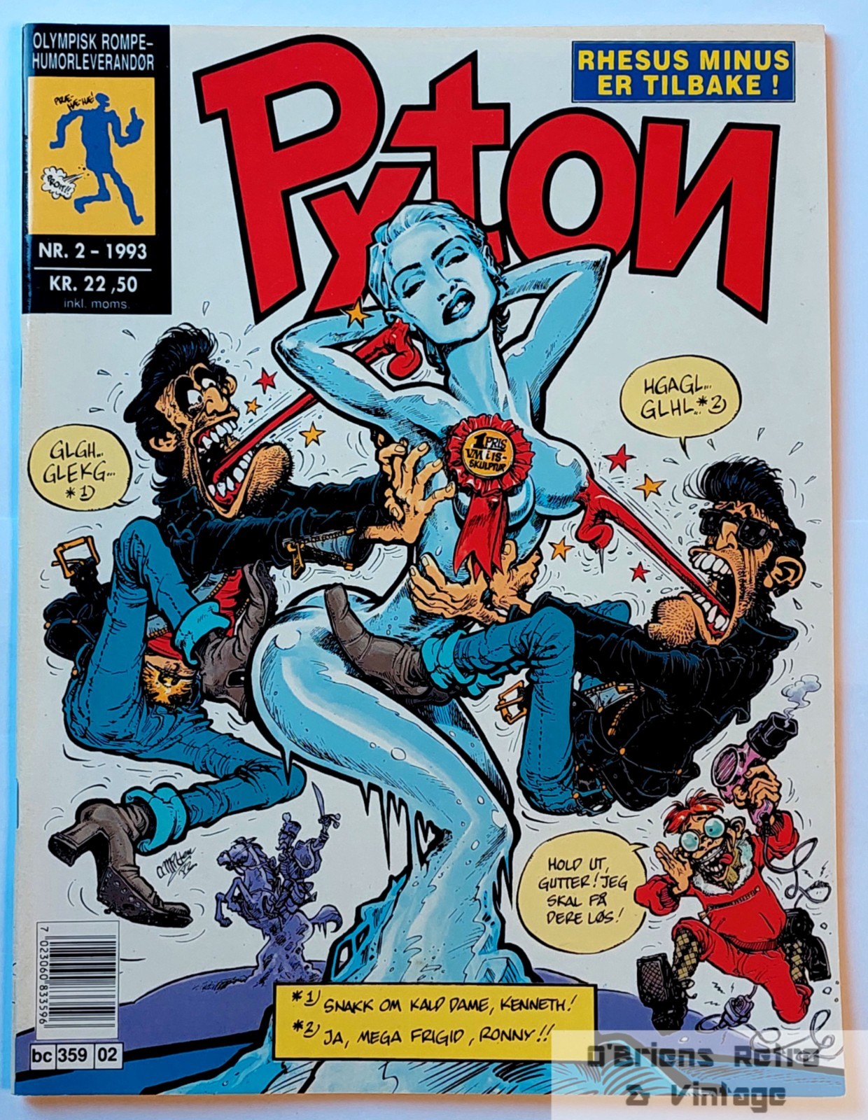 Pyton n. 2 (1993) - Rhesus Minus & Dølle Døck - Fumetto norvegese