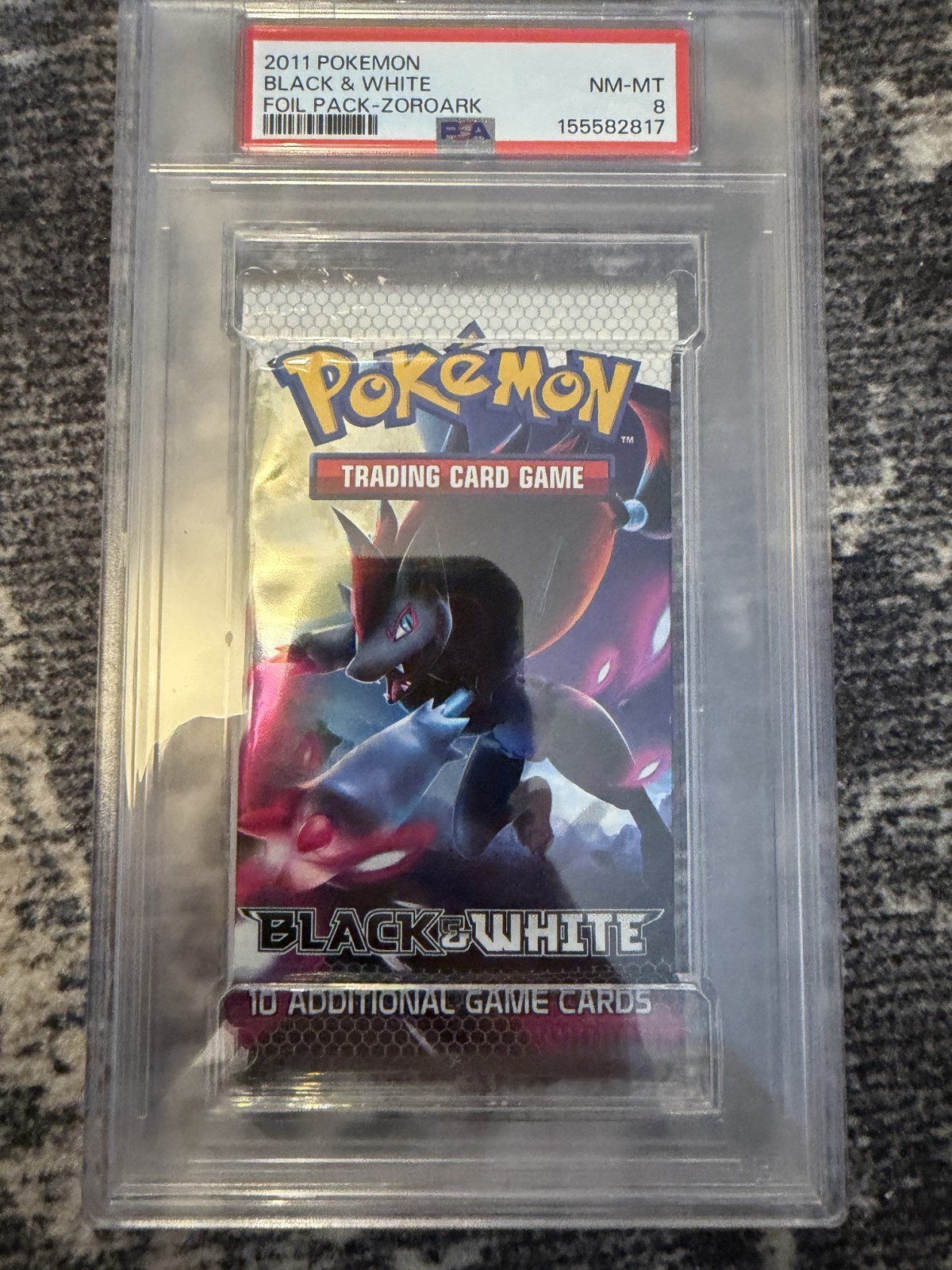 Pokemon Set Base Bianco e Nero Zoroak Sigillato in Fabbrica Booster Pack PSA 8 TCG