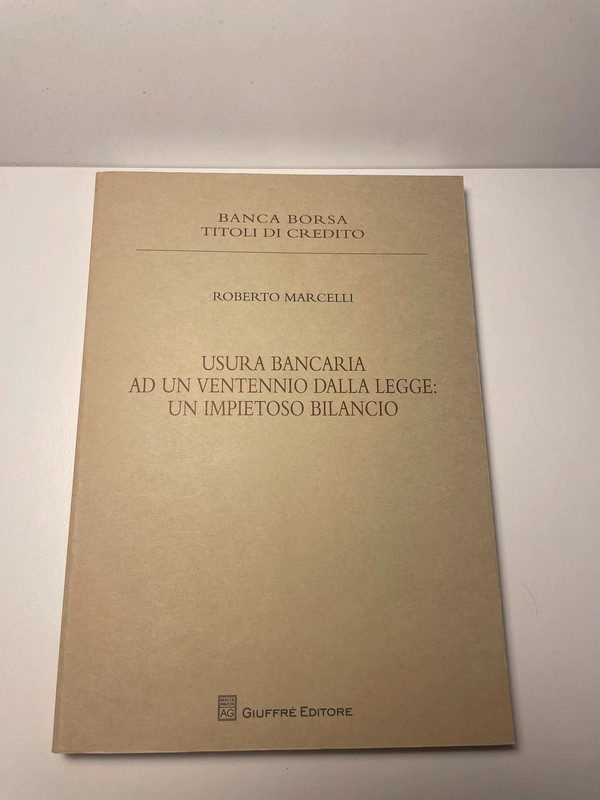 Libro "Usura bancaria" Roberto Marcelli, Giuffrè