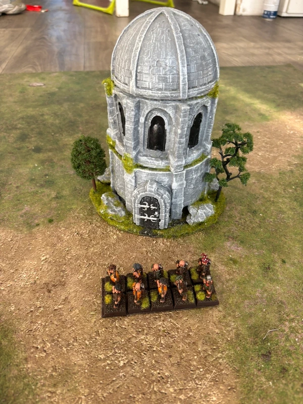 Décors chapelle en ruine pour wargames Warhammer