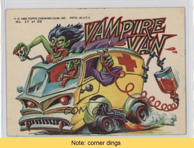 1980 Topps Weird Wheels Vampire Van #17 LEGGI u3f