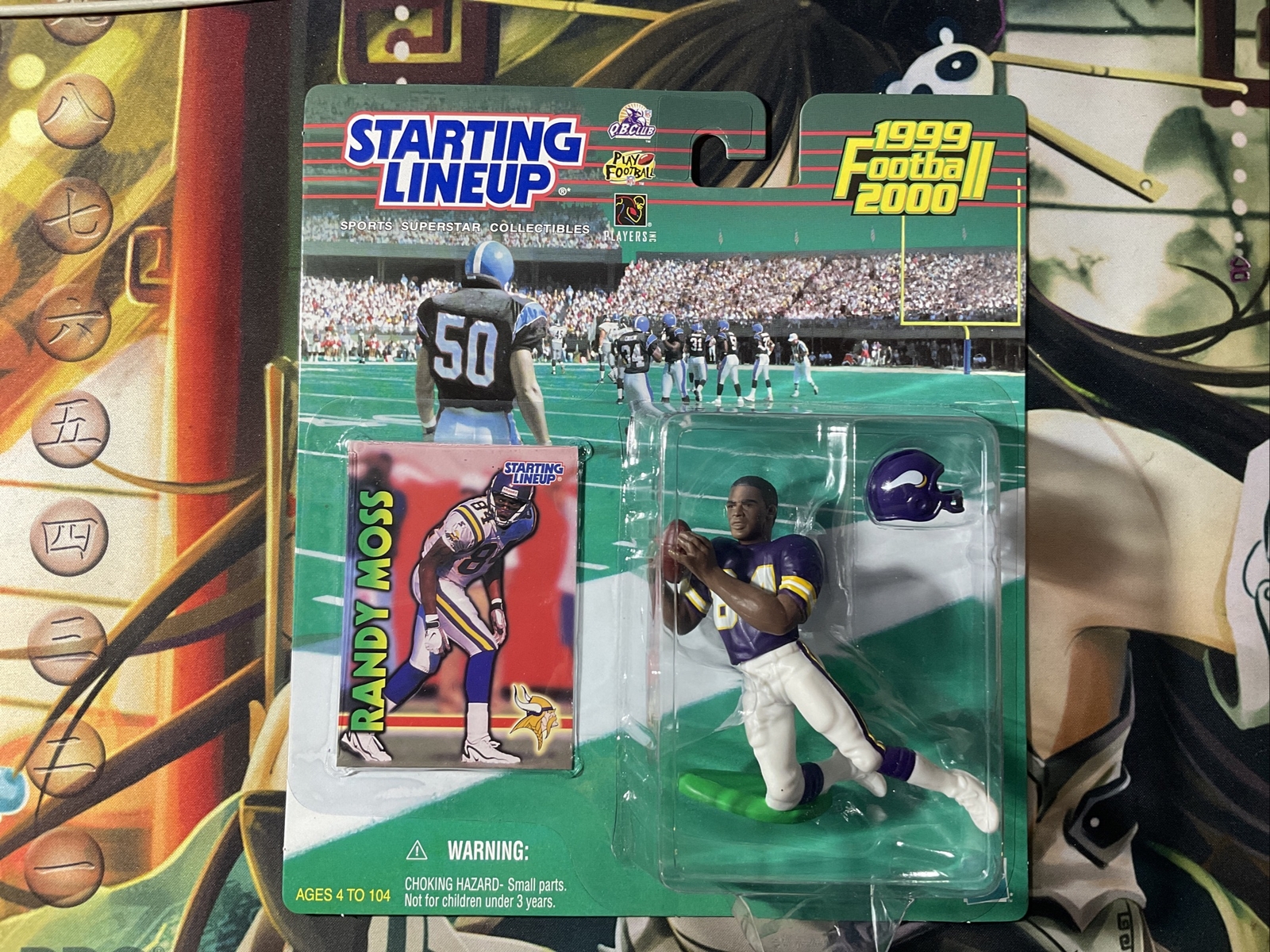 Carta Starting Lineup Randy Moss Figurine & Performers 1999 quasi nuova.