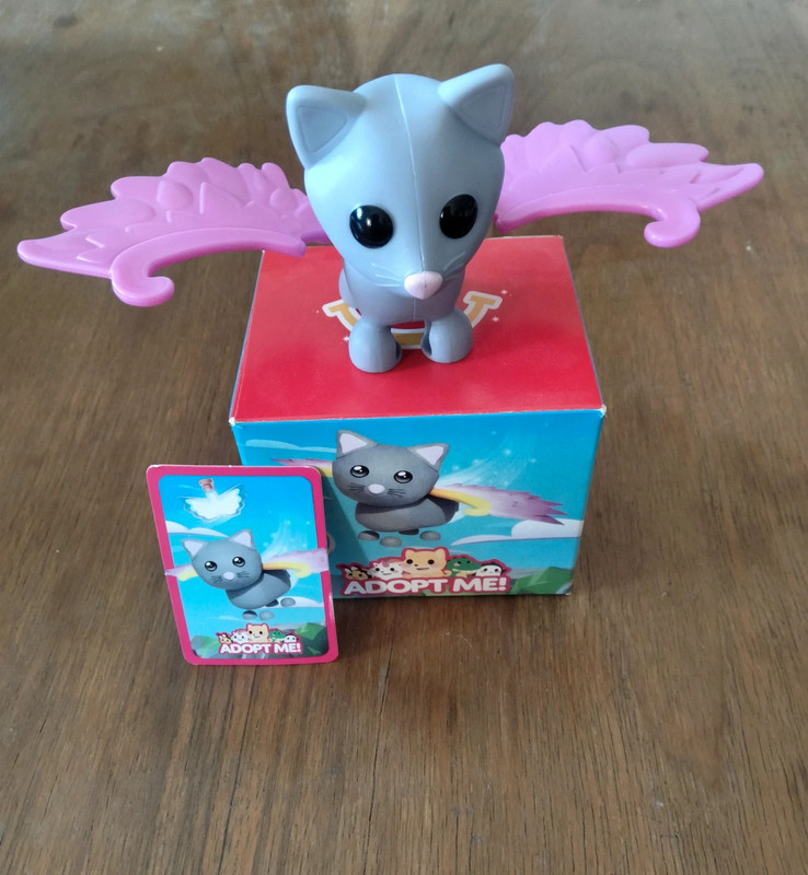 Gatto alato Adopt Me! Roblox , sorpresa Happy meal McDonald's (con scatola e carta)
