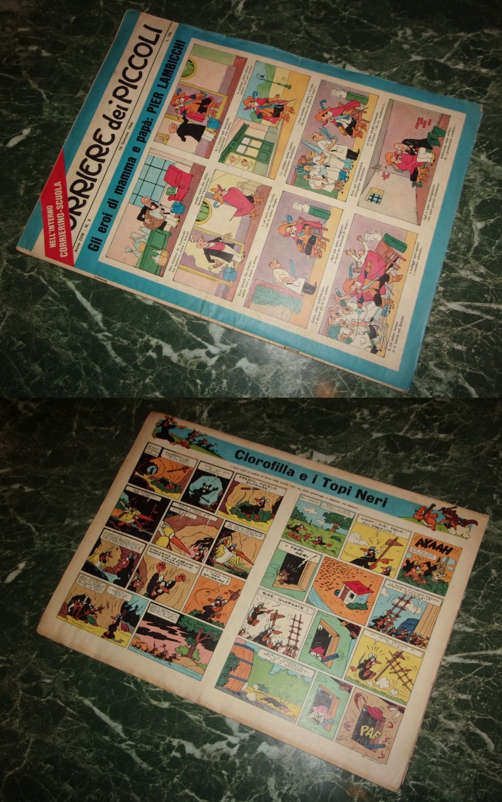 CORRIERE DEI PICCOLI anno 1966 (molti disponibili) n. 3 no inserto