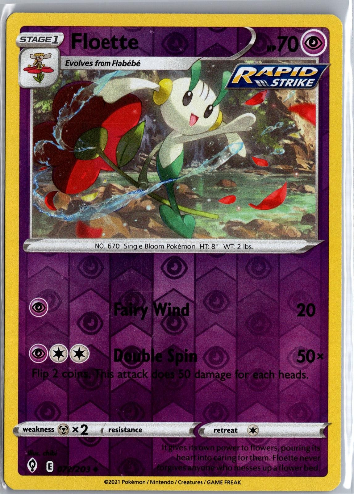 Floette 072/203 Non Comune Cieli Evoluti Pokemon Reverse Holo Leggermente Giocato