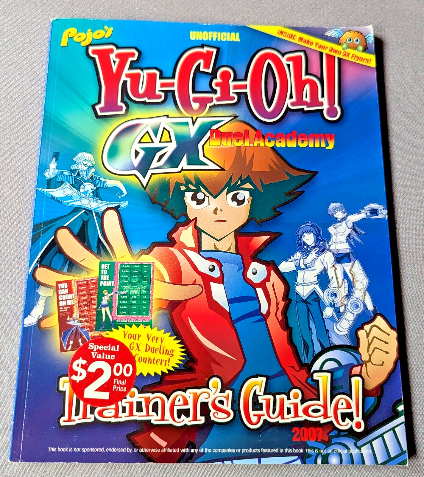 2007 Inutilizzato Non Ufficiale Yu-Gi-Oh GX Duel Academy Guida Allenatori Manga PB