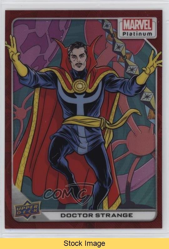 Upper Deck Marvel 2023 Platino Rosso Arcobaleno Doctor Strange #100 LEGGI 1q03
