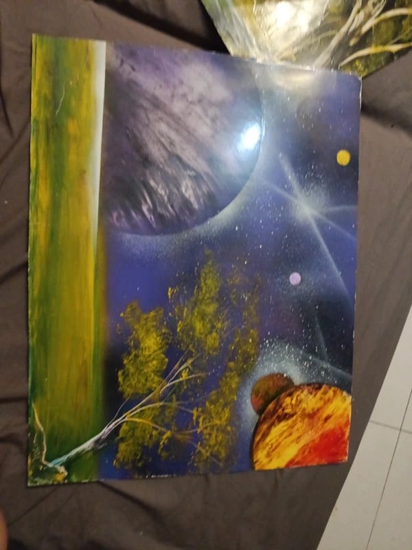 Lamina para cuadro del espacio