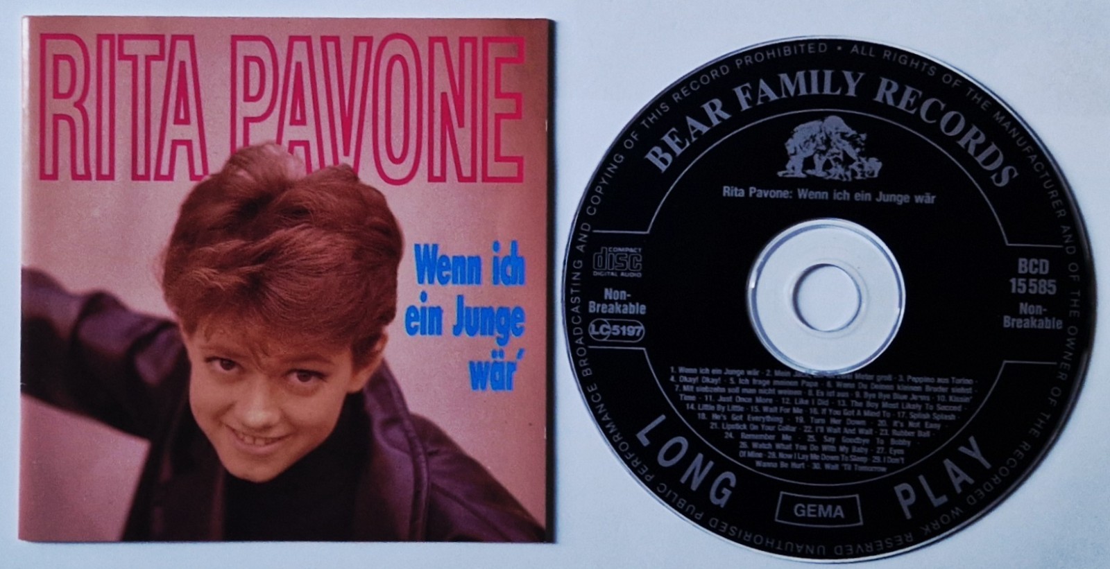 RITA PAVONE Wenn Ich Junge War CD BEAR FAMILY BCD 15585 GERMANY Tedesco/ Inglese