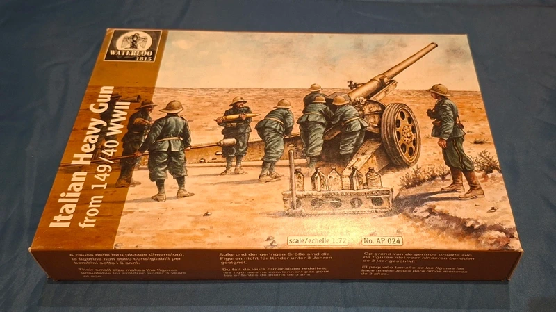 Waterloo 1815 soldatini scatola AP024 Italian Heavy Gun from 149/40 WWII. leggere descrizione