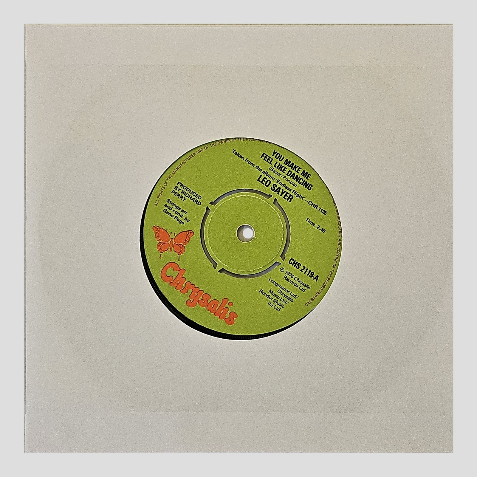 Leo Sayer - You Make Me Sensazione Like Dancing - 17.8cm Musica Disco IN Vinile
