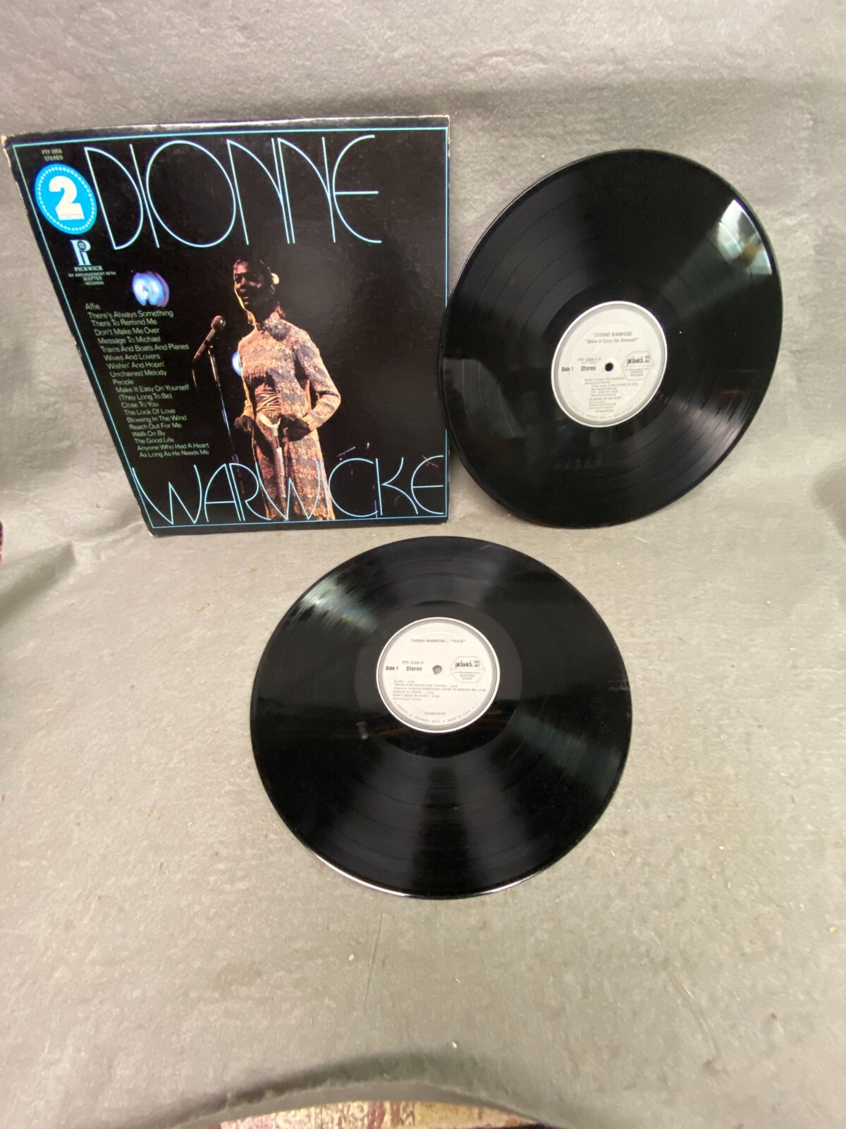 VTG 2 VINYL LP DIONNE WARWICK  MOST DELICIOUS MUSIC PICKWICK PTP 2056-2 SPC 3338