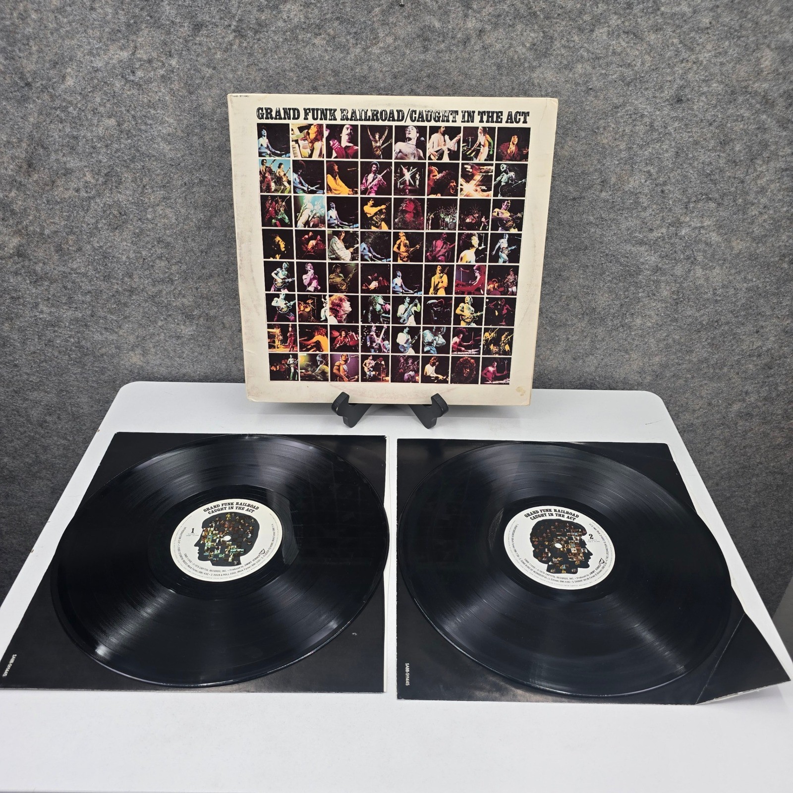 Grand Funk Railroad Caught in the Act Vinyl 2 LP 1975 Rock Live SABB-11445 VG