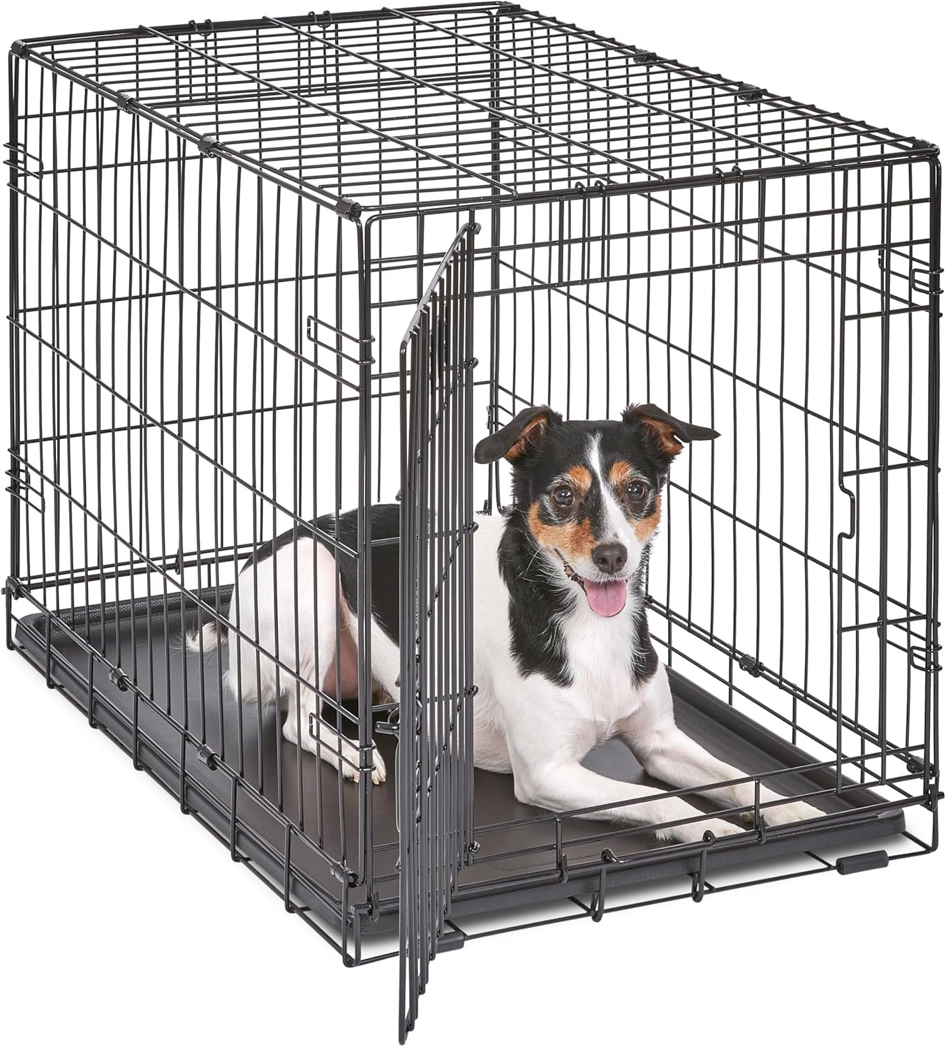 Gabbia per Cani Icrate a Porta Singola, Lunga 76,2 Cm, Con Vaschetta a Tenuta St