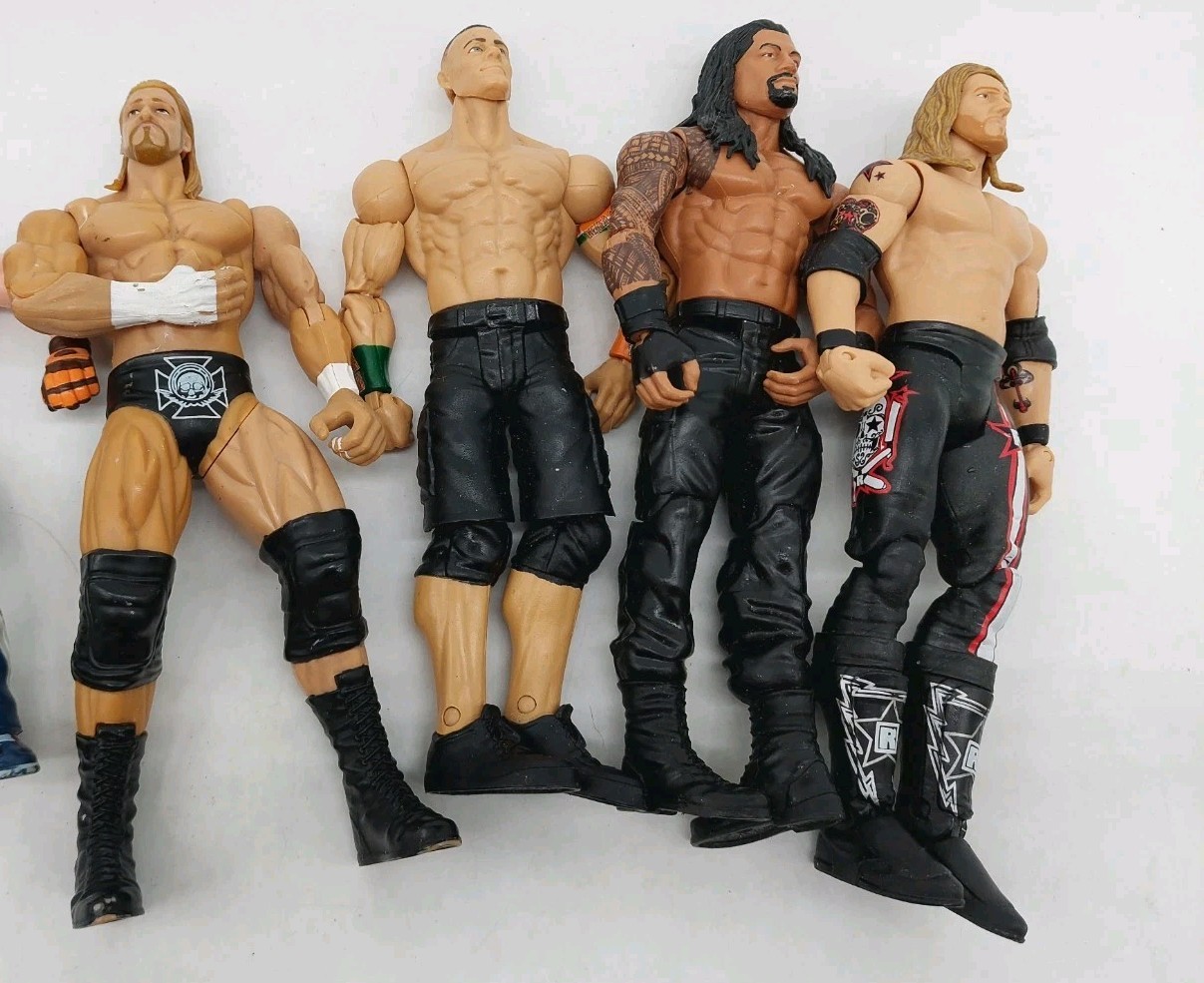 WWE Action Figures Cena Roman Triple H Edge Set Of 4 No Sound