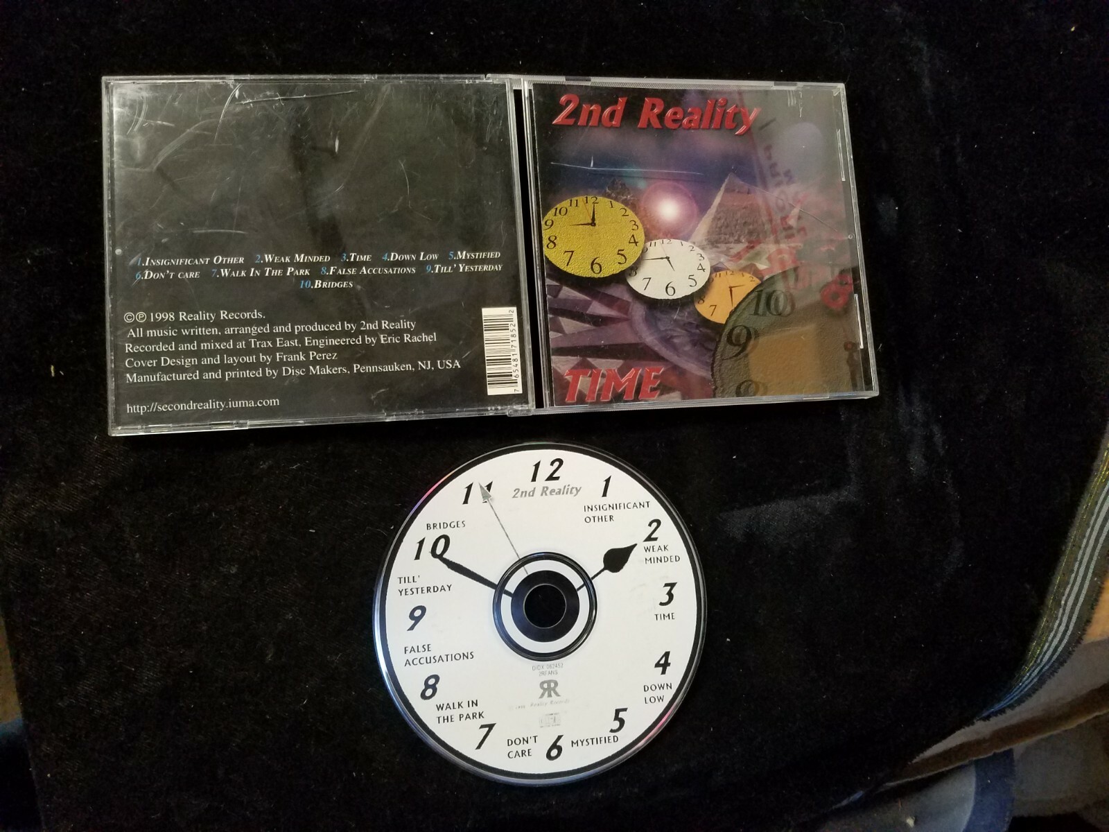 1998 2ND REALITY Time CD Hard Rock 10 Tracks NJ Eric Rachel Trax East 