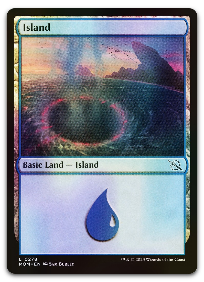 Island (0278) #278 (Foil) (NM) Marcia della Macchina MOM Magic MTG