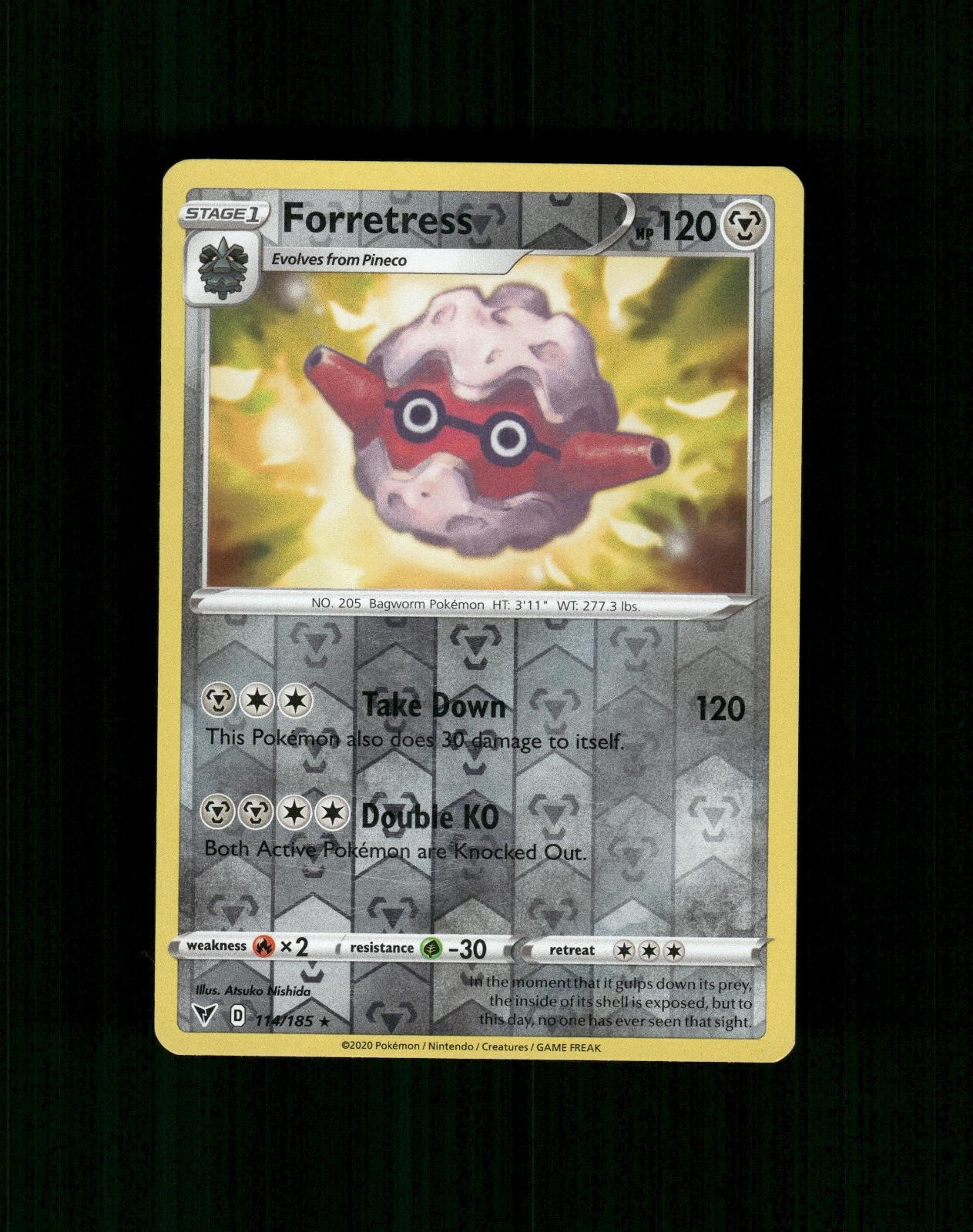 Forretress 114/185 Raro Vivid Voltage Pokemon Reverse Holo Near Mint