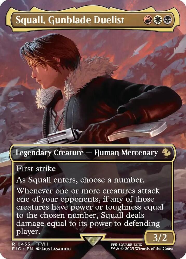 MTG Squall, Gunblade Duelist (Borderless) 453 Foil Rare NM