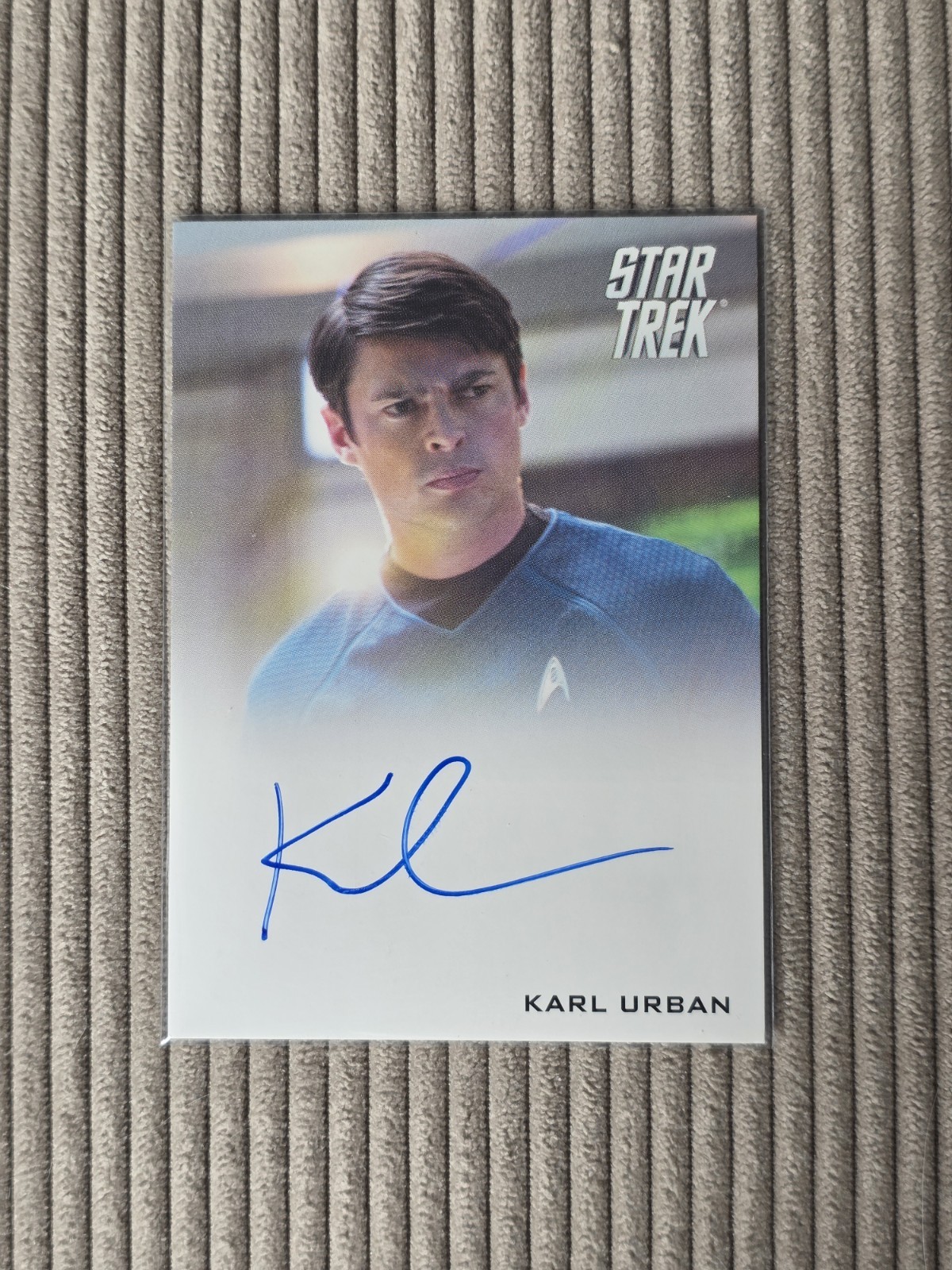 Scheda autografa Star Trek Movie 2009 Karl Urban
