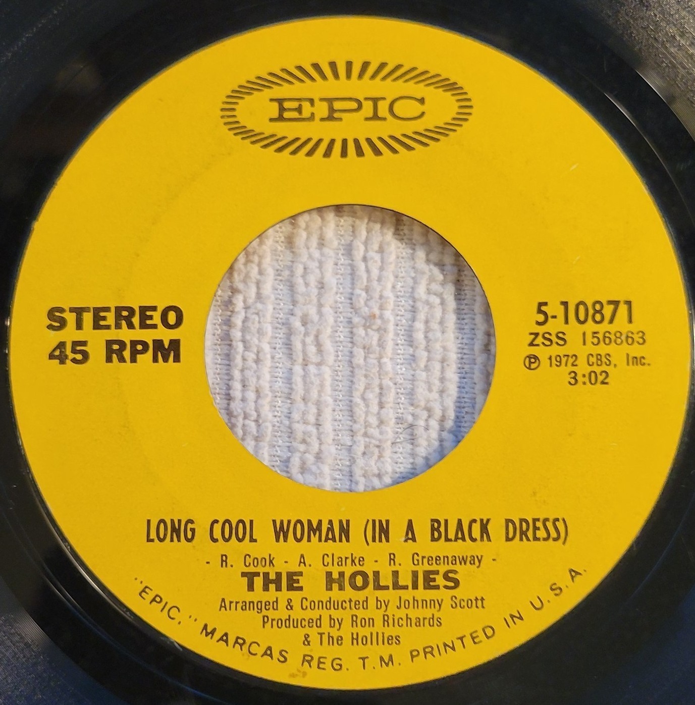 Hollies "Long Cool Woman In a Black Dress/Look What We've Got" strong VG