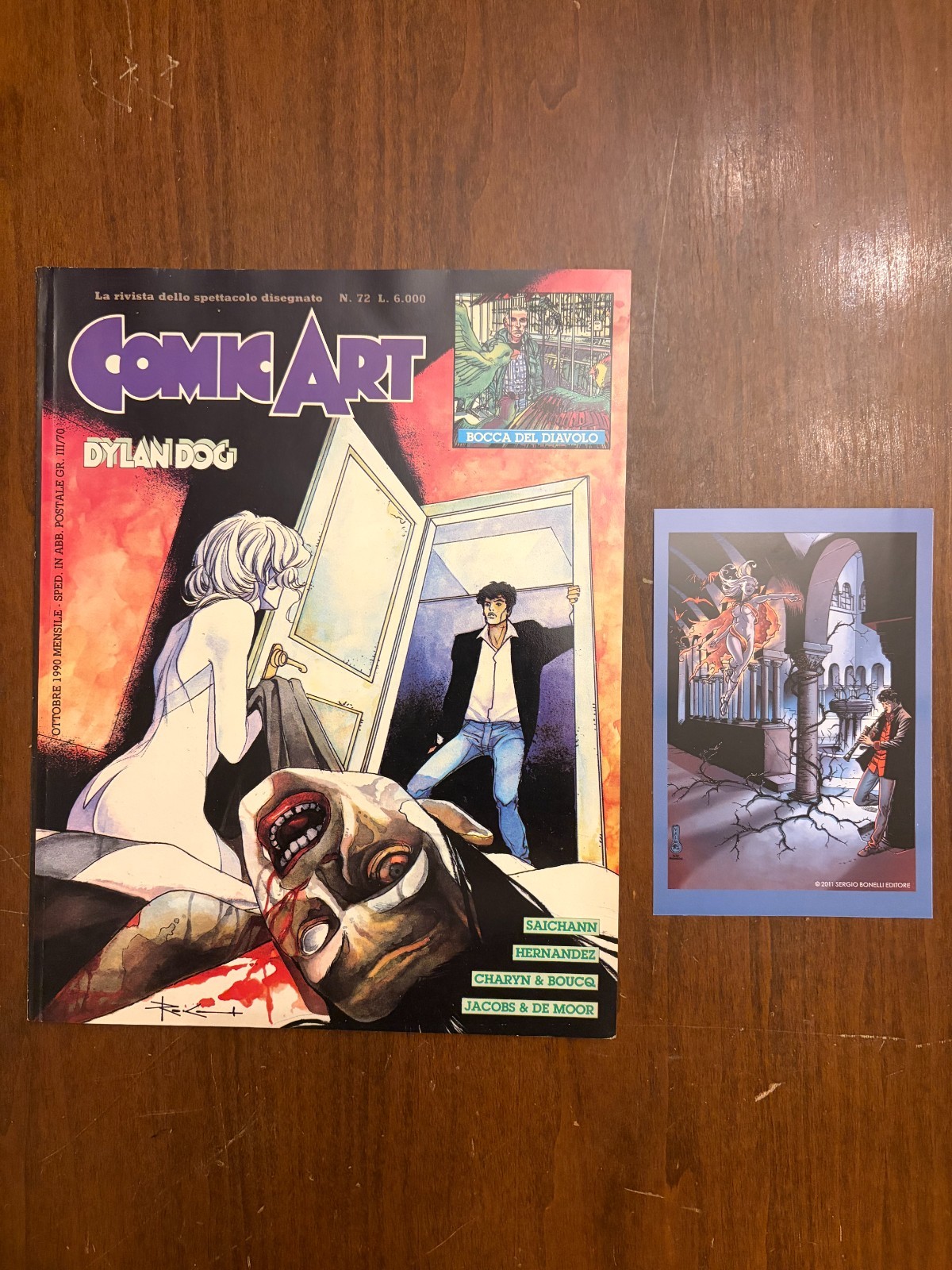 Comic art n. 72 con card Dylan Dog 