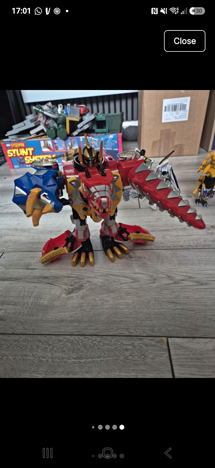 Bandai Power Rangers Megazord Dinosaur Action Figure Plastic Multicolour
