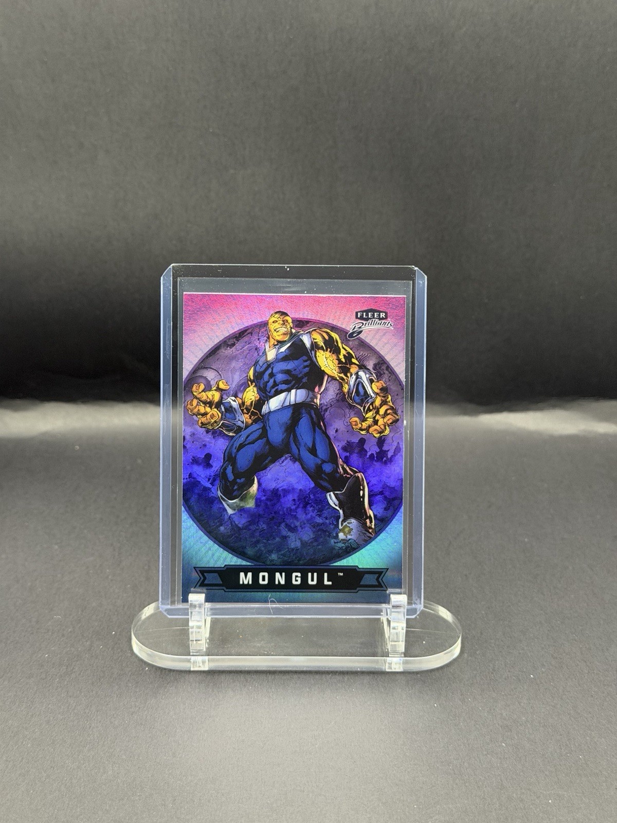 2025 Fleer Brilliants Superman Mongul viola parallelo #76