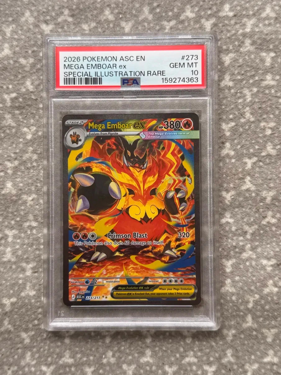 Pokémon TCG Mega Emboar EX 273/217 SIR PSA 10