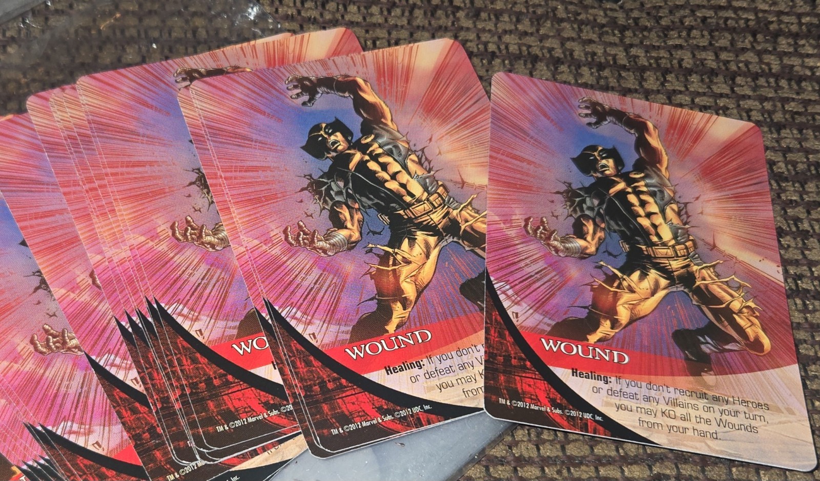 10 carte Marvel Legendary Wolverine: Ferita.