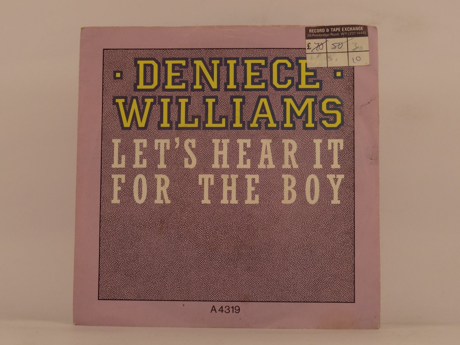 DENIECE WILLIAMS LET'S HEAR IT FOR THE BOY (PURPLE) (120) 2 Track 7" Single plus