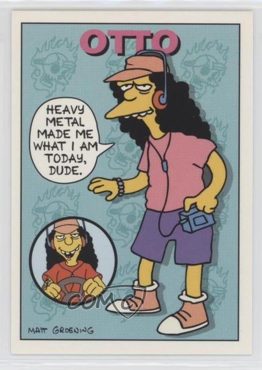 1993 SkyBox Bongo Comics Simpsons Promo Otto Mann Otto #18 0e3