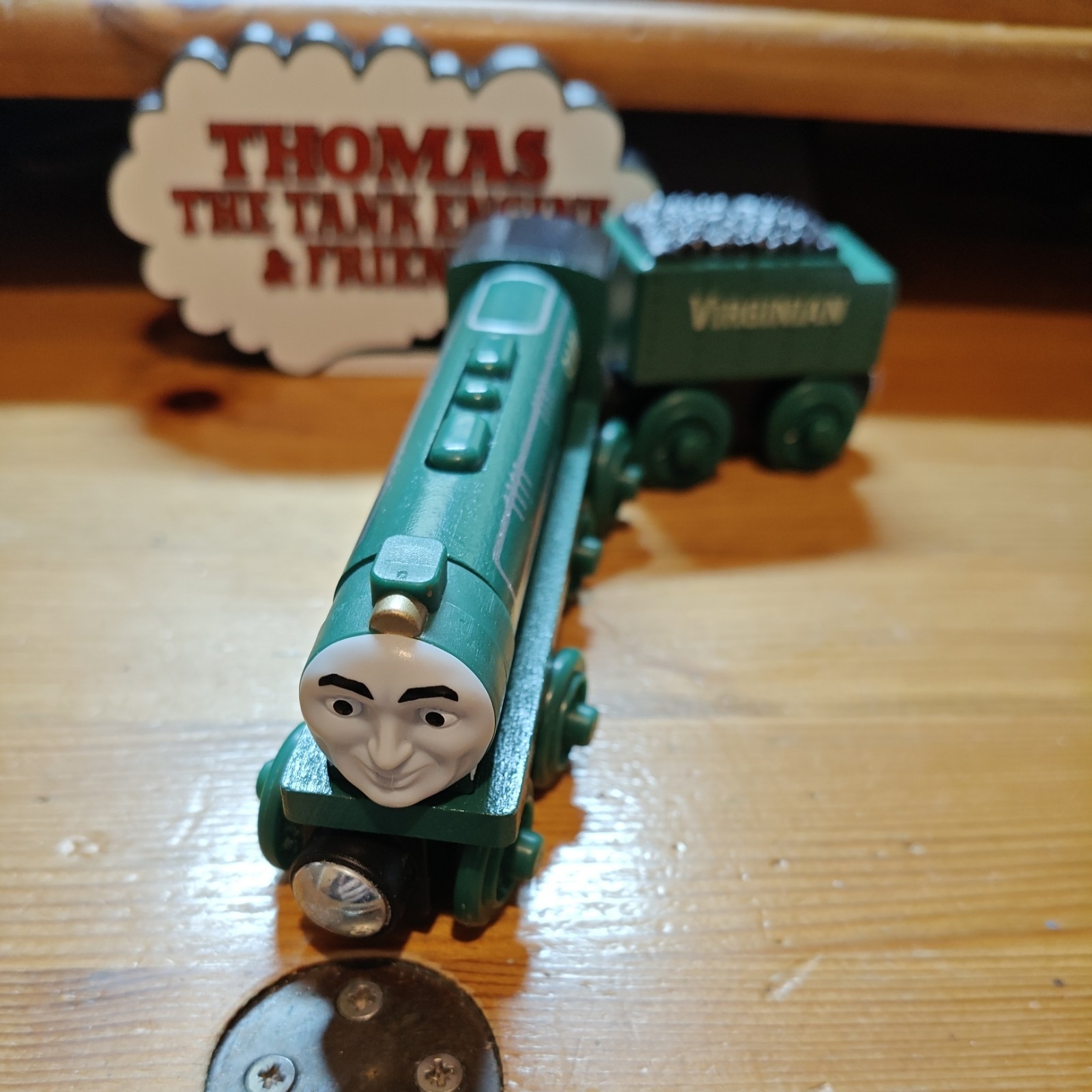 Fisher-Price Thomas & Friends Wooden Railway Train Sam the Virginian New unboxed