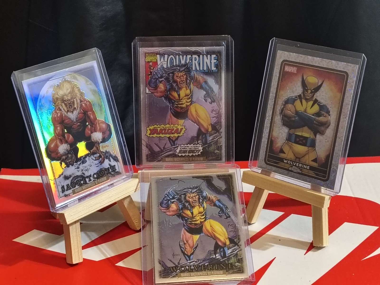 2024 Marvel Masterpieces 1992 Platinum Sabertooth Rainbow Holo Topps Chrome MD