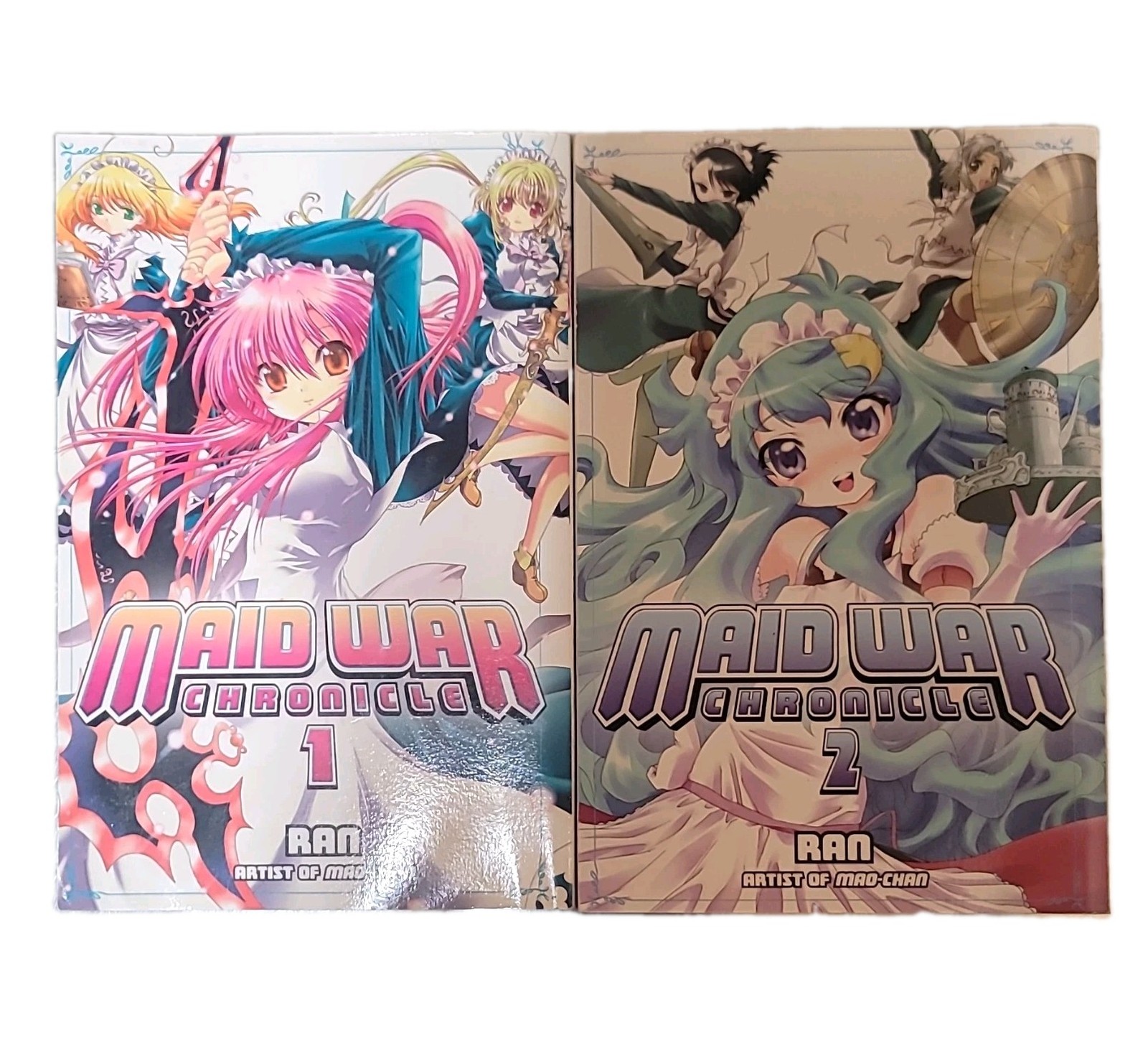Maid War Chronicle Vol 1-2 Manga Set Inglese Ran Del Rey Fuori Produzione Rare Graphic Novel