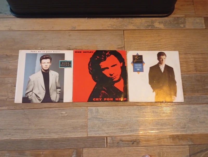 Lot vinyle 45 tours Rick Astley