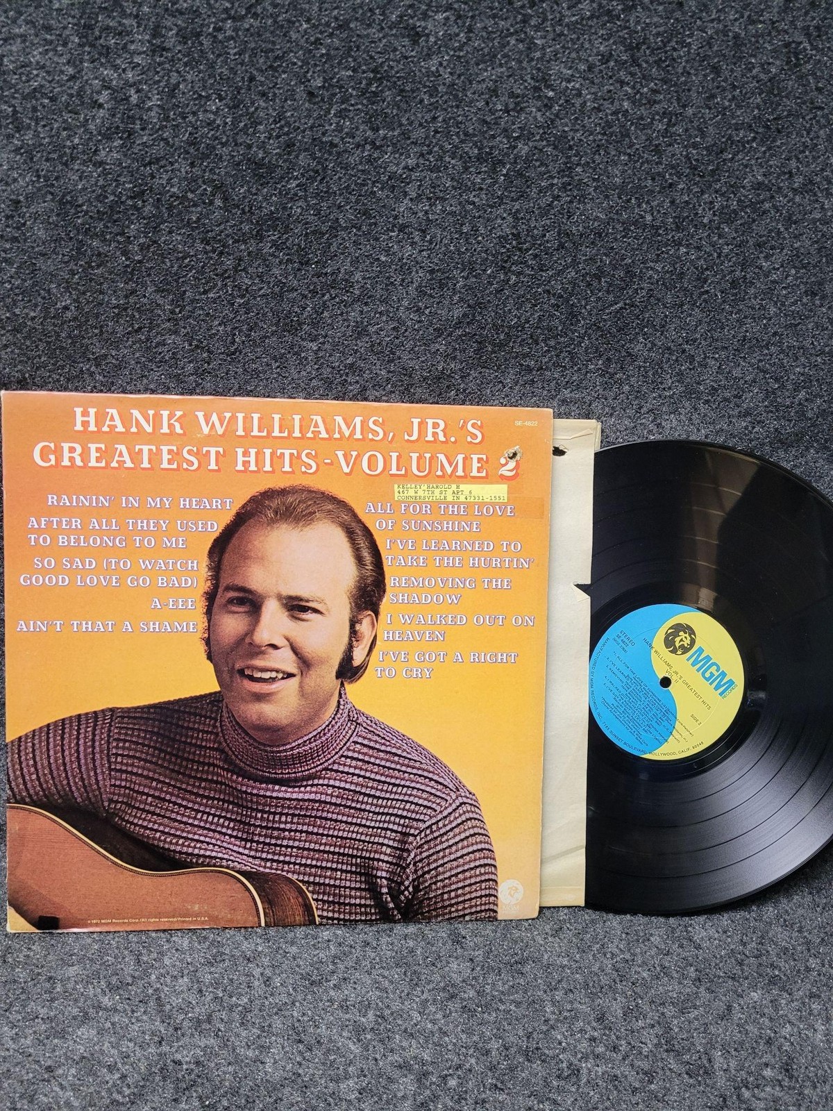 Vintage Hank Williams Jr Greatest Hits Volume 2 12" Vinyl LP MGM SE-4822 1972
