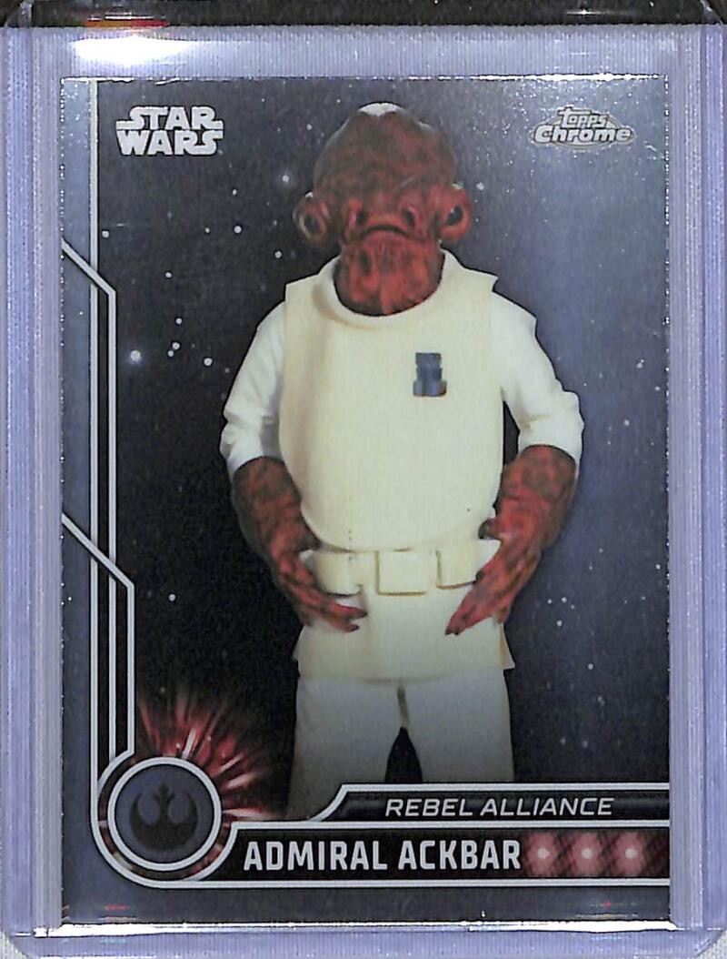 2023 Topps Chrome Star Wars #47 Tim Rose come ammiraglio Ackbar quasi nuovo-MT