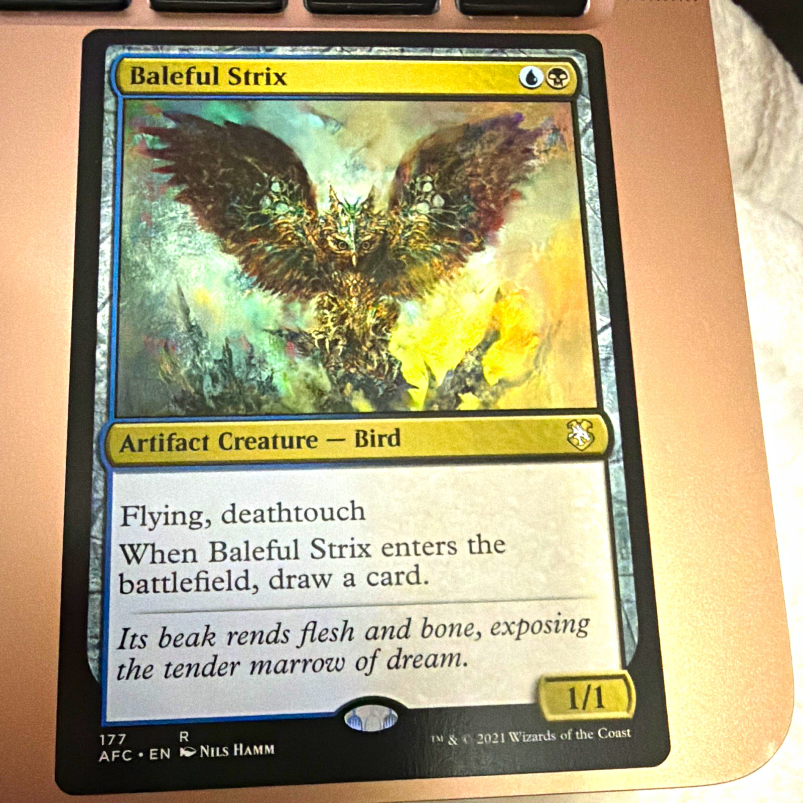 Wizards of the Coast Baleful Strix AFC regolare raro #177 inglese U/B