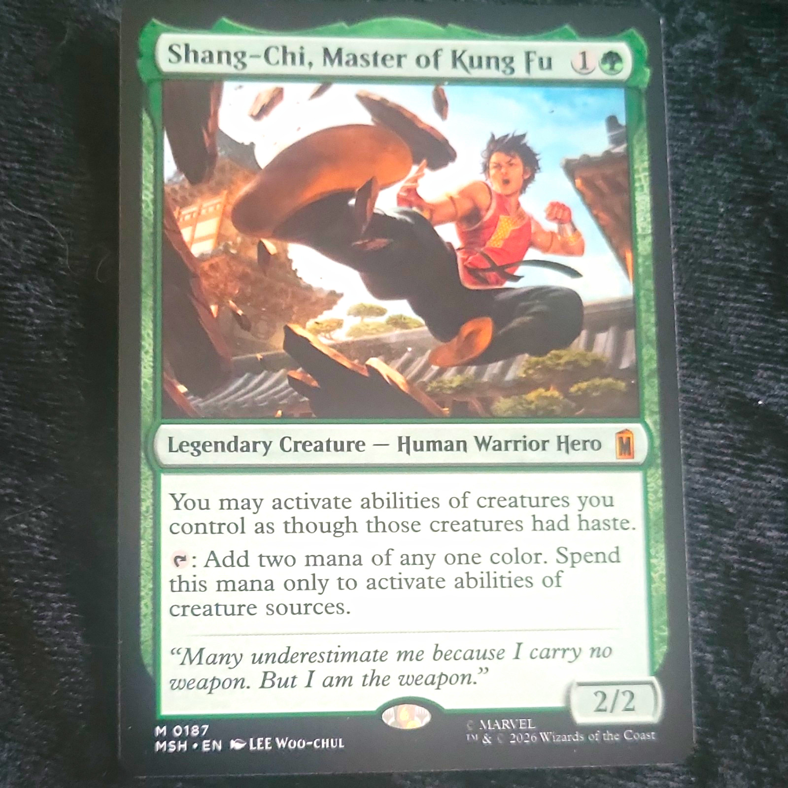 Wizards of the Coast MTG Marvel Super Heroes Shang-Chi 0187 Mythic Green 2/2
